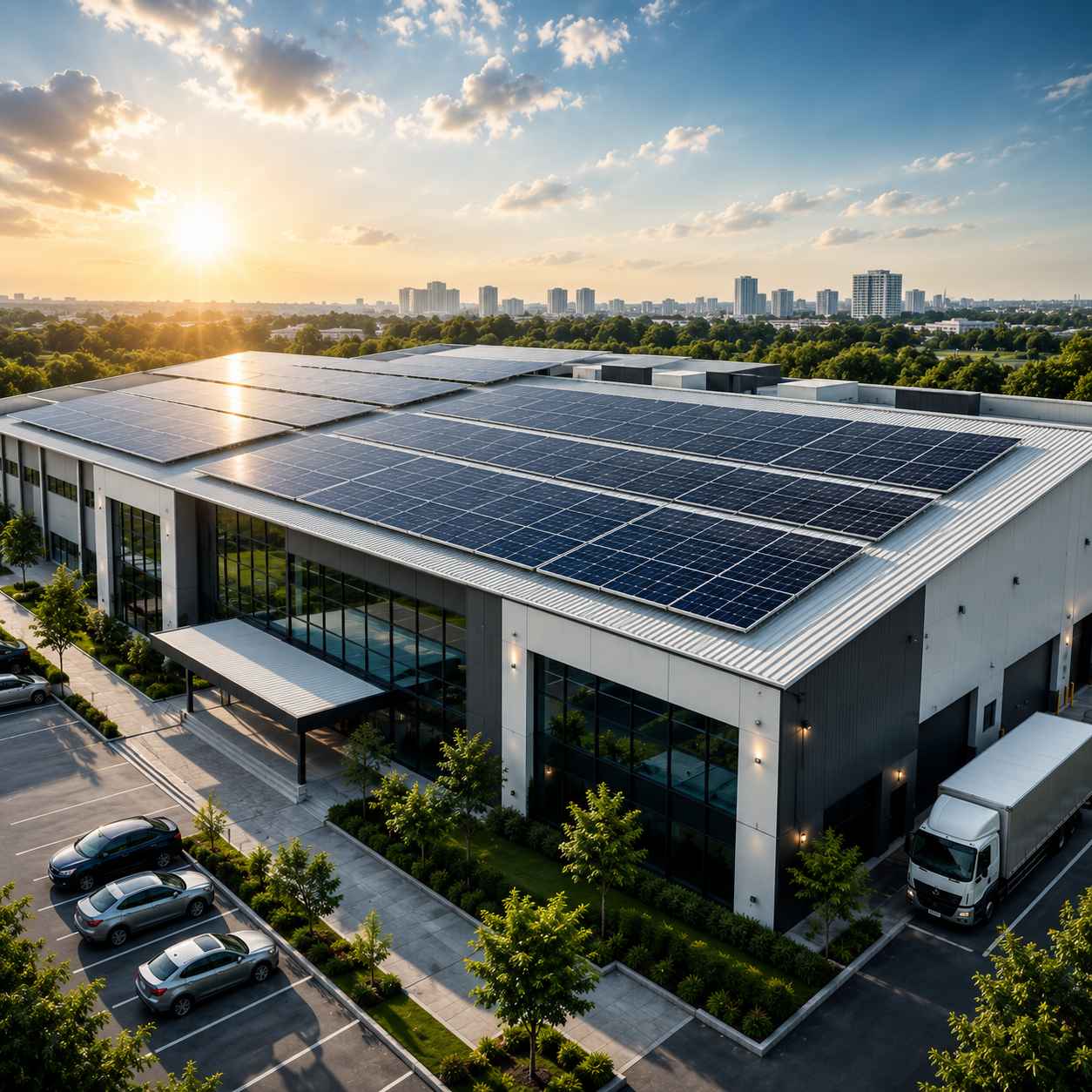 Commercial and industrial rooftop solar system installed in Kerala