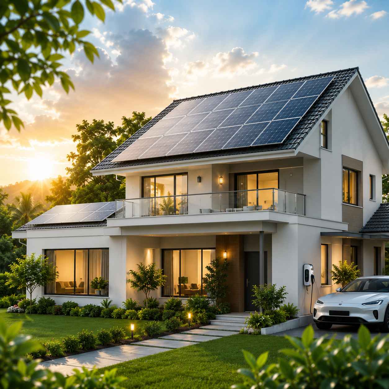 Residential rooftop solar installation completed by Rumion Power India in Kerala